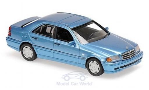 Modelauto Mercedes Classe C Base (W202) metallic blauw 1997 1/43 Maxichamps