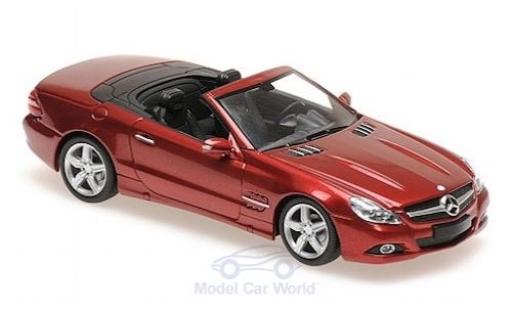 Modelauto Mercedes Classe SL Base (R230) metallic rood 2008 1/43 Maxichamps