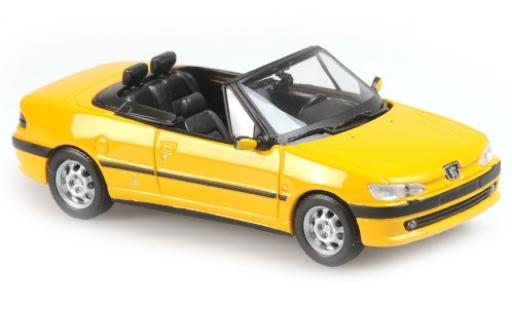 Modelauto Peugeot 306 Cabriolet geel 1998 1/43 Maxichamps