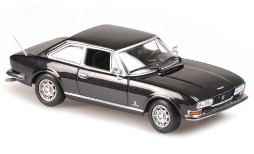 Modelauto Peugeot 504 Coupe metallic antraciet 1976 1/43 Maxichamps