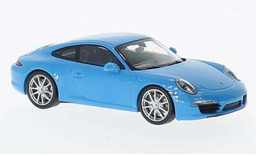Modelauto Porsche 911 S Carrera blauw 2012 1/43 Maxichamps