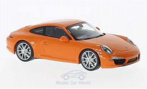 Modelauto Porsche 911 S Carrera oranje 2012 1/43 Maxichamps
