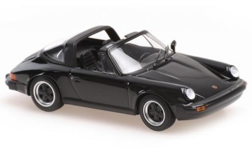 Modelauto Porsche 911 Targa zwart 1977 1/43 Maxichamps