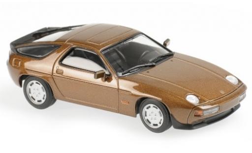 Modelauto Porsche 928 S S metallic bruin 1979 1/43 Maxichamps