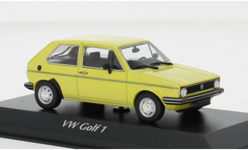 Modelauto Volkswagen Golf Base I geel 1980 1/43 Maxichamps