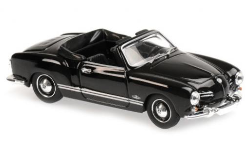 Modelauto Volkswagen Karmann Ghia Cabriolet Ghia (Typ 14) zwart 1955 1/43 Maxichamps