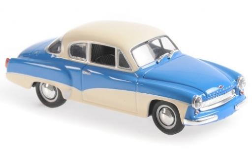 Modelauto Wartburg 311 Coupe blauw/wit 1958 1/43 Maxichamps