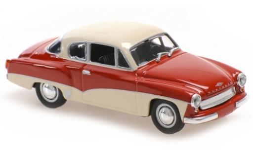 Modelauto Wartburg 311 Coupe rood/wit 1958 1/43 Maxichamps