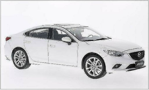 Mazda 6 Atenza 1/18 Paudi wit 2014 modelauto