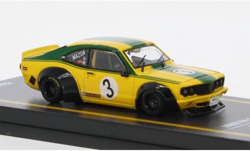 Modelauto Mazda RX3 Base Savanna geel 1/64 INNO64