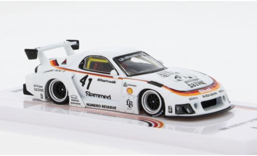 Modelauto Mazda RX7 LB Works (FD3S) - wit 1/64 INNO64