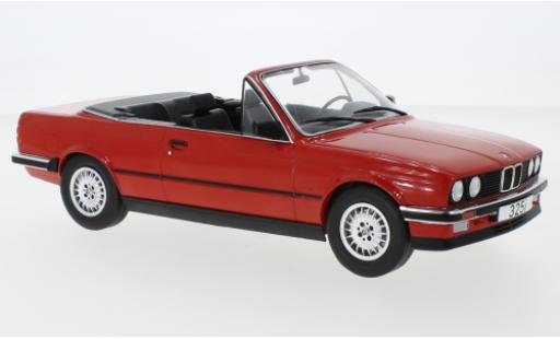 Modelauto Bmw 325 Cabriolet i (E30) rood 1985 1/18 MCG