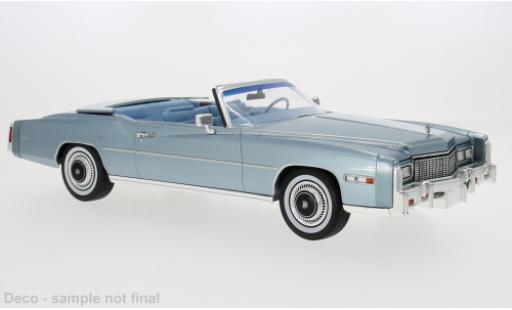 Modelauto Cadillac Eldorado Convertible Cabriolet metallic blauw 1976 1/18 MCG