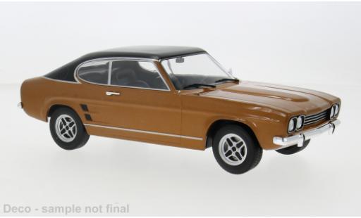 Modelauto Ford Capri GXL MK I metallic bruin/mat-zwart 1973 1/18 MCG