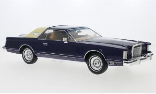 Modelauto Lincoln Continental 1978 Mark V blauw 1/18 MCG
