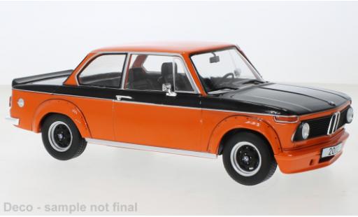 Modelauto Bmw 2002 Turbo oranje/mate-zwart 1973 1/18 MCG