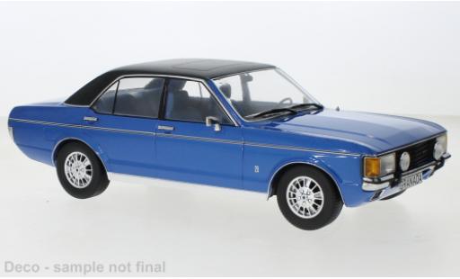 Modelauto Ford Granada Berlina MK I metallic blauw/mat-zwart 1975 1/18 MCG