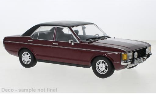 Modelauto Ford Granada Berlina MK I metallic rood/mat-zwart 1975 1/18 MCG
