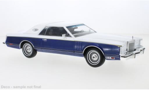 Modelauto Lincoln Continental 1978 Mark V wit/blauw 1/18 MCG