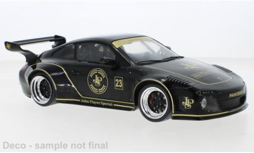 Modelauto Porsche 911 Base Old & New zwart/Dekor John Player Special 2020 1/18 MCG