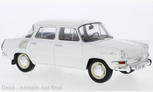 Modelauto Skoda 1000 Base MB wit 1964 1/18 MCG