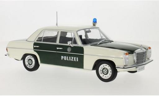 Modelauto Mercedes 220 Base /8 (W115) groen/wit Politie 1973 les portes et capos ferm&Atilde;&copy; 1/18 MCG