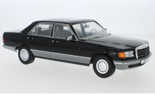 Modelauto Mercedes Classe S Base (W126) zwart 1979 1/18 MCG