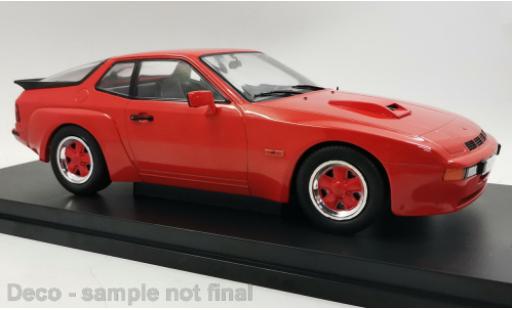 Modelauto Porsche 924 Carrera GT rood 1981 met roten Felgen 1/18 MCG