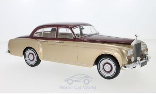 Modelauto Rolls Royce Silver Cloud Flying Spur III H.J.Mulliner metallic rood/metallic beige RHD 1965 1/18 MCG