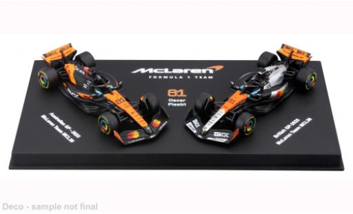Modelauto McLaren F1 Base 2er Set: MCL39 formule 1 2025 Team #81 O.Piastri Bburago 1/43 Burago