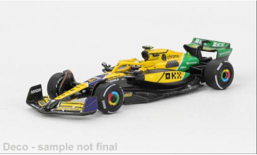 Modelauto McLaren F1 Base MCL38 formule 1 GP Monaco 2024 Team #4 L.Norris 1/64 Mini GT