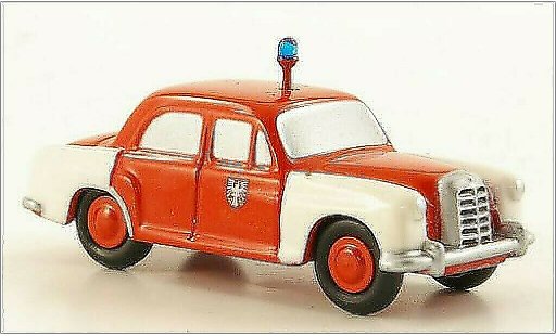 Mercedes 180 Base 1/90 Schuco Ponton Brandweer Frankfurt modelauto