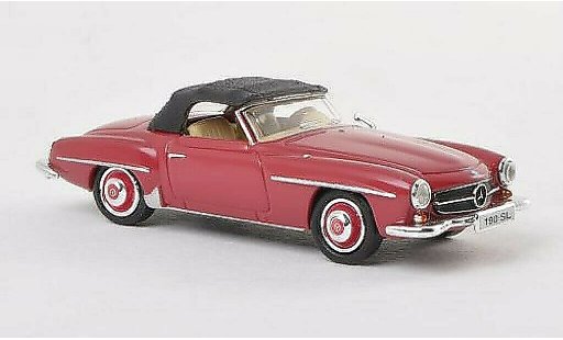 Mercedes 190 Base 1/87 Ricko rood modelauto