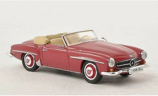 Mercedes 190 Base 1/87 Busch (W121 BII) rood modelauto