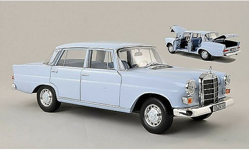 Mercedes 200 Base 1/18 Norev (W110) blauw 1966 modelauto