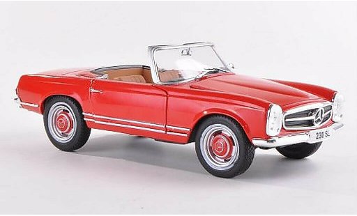 Mercedes 230 SL 1/24 WhiteBox (W113) rood 1965 modelauto