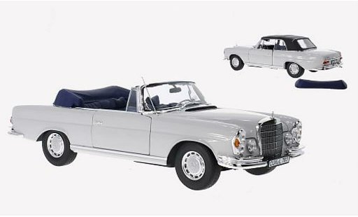 Mercedes 280 SE 1/18 Norev Cabriolet grijs 1968 modelauto