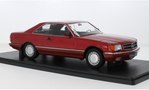 Modelauto Mercedes 500 Coupe SEC (C126) rood 1/18 KK Scale