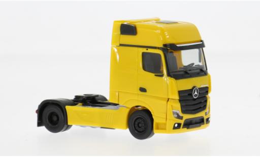 Modelauto Mercedes Actros Base 18 L geel 1/87 Herpa