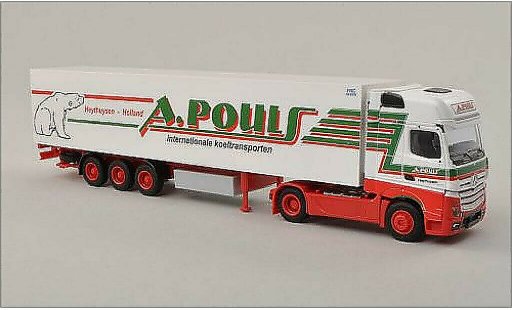 Mercedes Actros Gigaspace 1/87 AWM 2 A.Pouls (NL) Kuhlkoffer-SZ modelauto