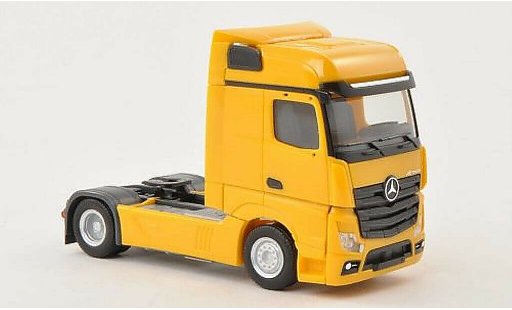 Mercedes Actros Bigspace 1/87 Herpa geel Solo-Zugmaschine modelauto