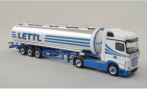 Mercedes Actros Bigspace 1/87 Herpa Lettl Lebensmittelchromtank-SZ modelauto