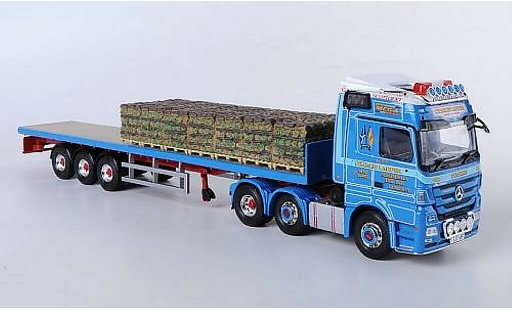 Mercedes Actros Base 1/50 Corgi Facelift Charlie Lauder Flachbrettlaadbakn-SZ met Ladegut modelauto