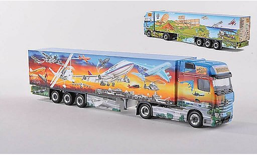 Mercedes Actros Gigaspace 1/87 Herpa Kuhlk.-SZ Nr.6 Schumacher Die Geschichte der Fliegerei 2011 modelauto