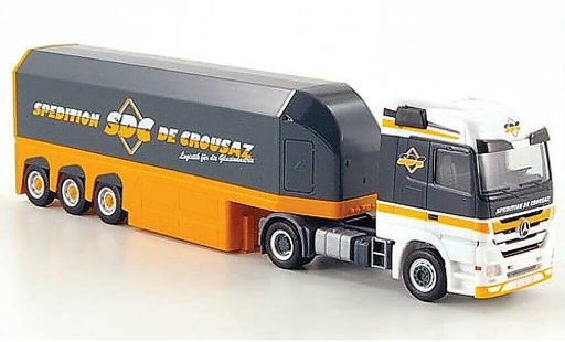 Mercedes Classe GLA Base 1/87 Herpa Actros LH 08 Glastransp.-SZ Interliner/De Crousaz modelauto