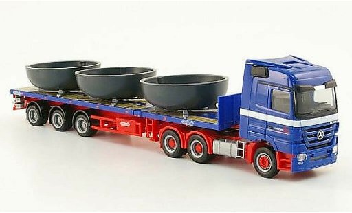 Mercedes Actros Base 1/87 Herpa LH 08 Riwatrans Teletrailer-Sattelzug met Ladegut modelauto