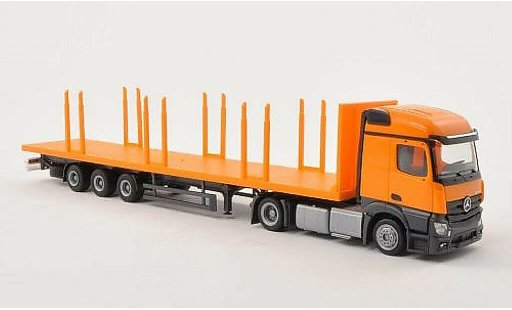Mercedes Actros Streamspace 1/87 Herpa oranje Lowliner-Rungen -SZ modelauto