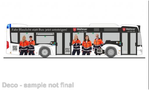 Modelauto Mercedes Citaro Base Malteser 1/87 Rietze