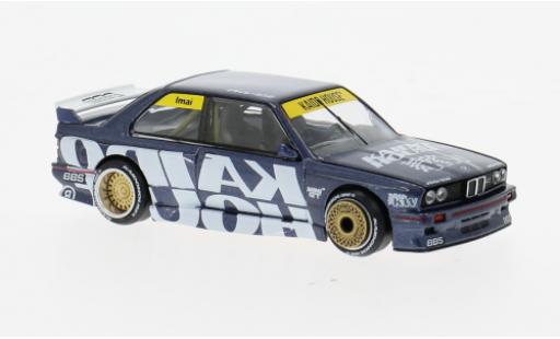 Modelauto Bmw M3 coupe (E30) blauw 1989 1/64 Mini GT