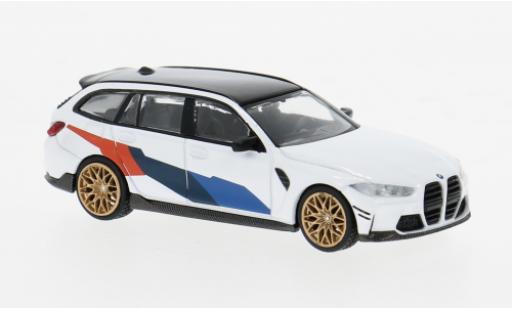 Modelauto Bmw M3 Touring M Performance wit/Dekor 1/64 Mini GT